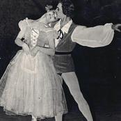 1960 год, заслуженная артистка РСФСР Лариса Ратенко - Жизель, заслуженный артист РСФСР Владимир Постников - Альберт в балете Жизель